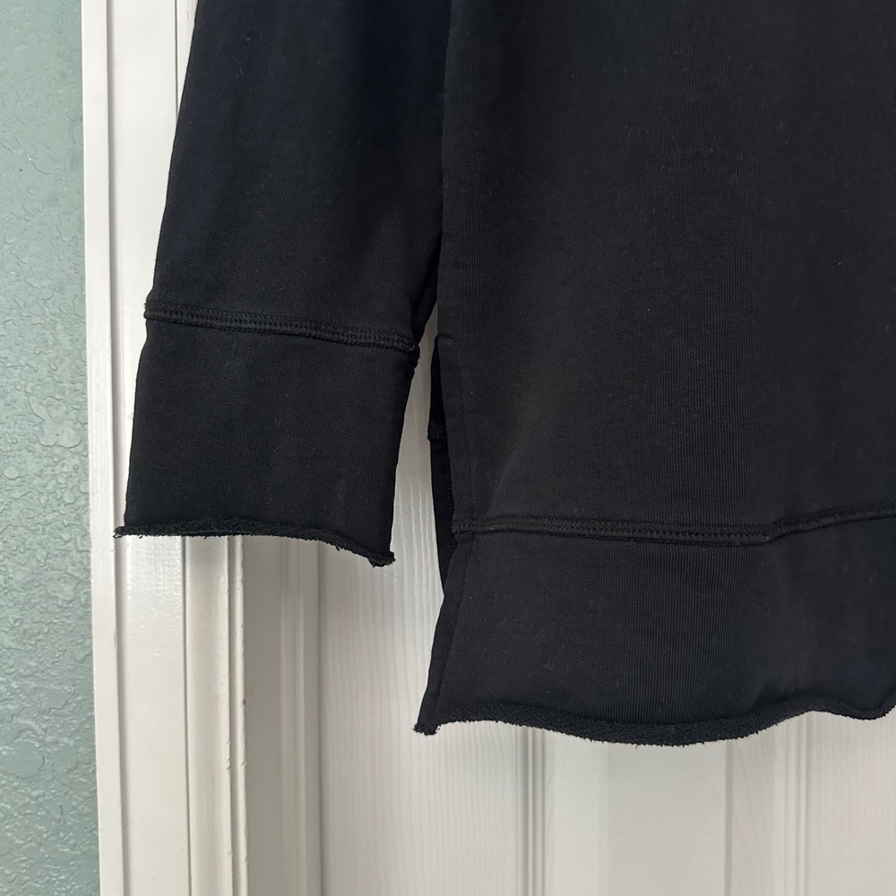 Johnny Was Hi-Lo Pullover Rhonda Black Floral Embroidered Sweatshirt Size Small - Picture 7 of 9